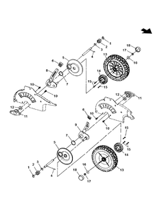 Rear Wheels Diagram and Parts List for 7800238-JS45FC 2009 Briggs and Stratton Lawn Mower